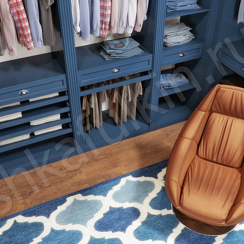 Гардеробная Готти Синий Современный  Гардеробная  4