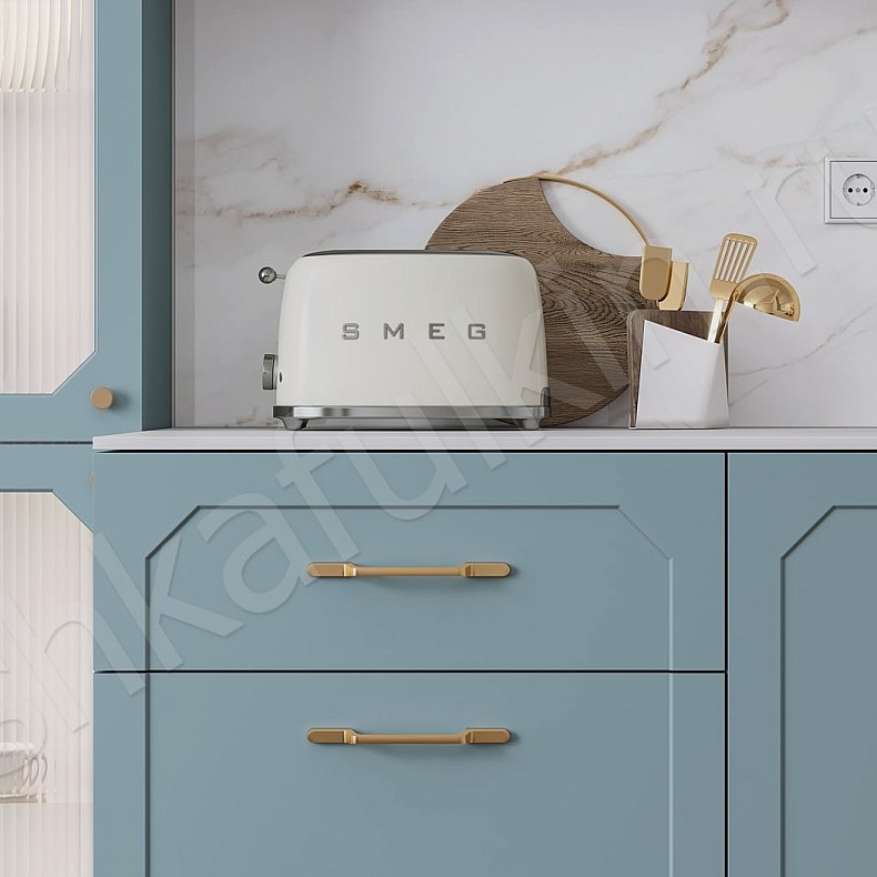 Кухня Санремо Синий Цветной Розовый Светлые Неоклассика   Для книг Для декора 5