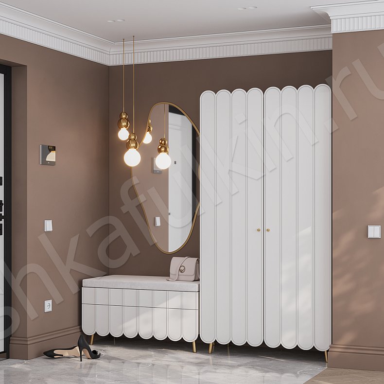 Прихожая Монмартр Светлые Белый Модерн 2х створчатые Прихожая Для вещей 1