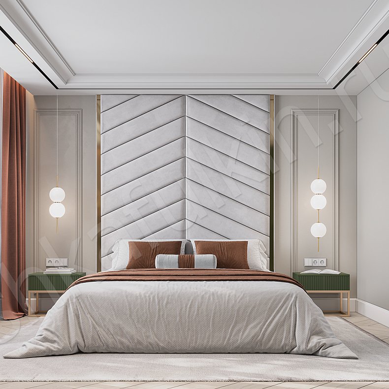 Гарнитур Скаволлини Темные Неоклассика 2х створчатые Спальня Для белья Для вещей 7