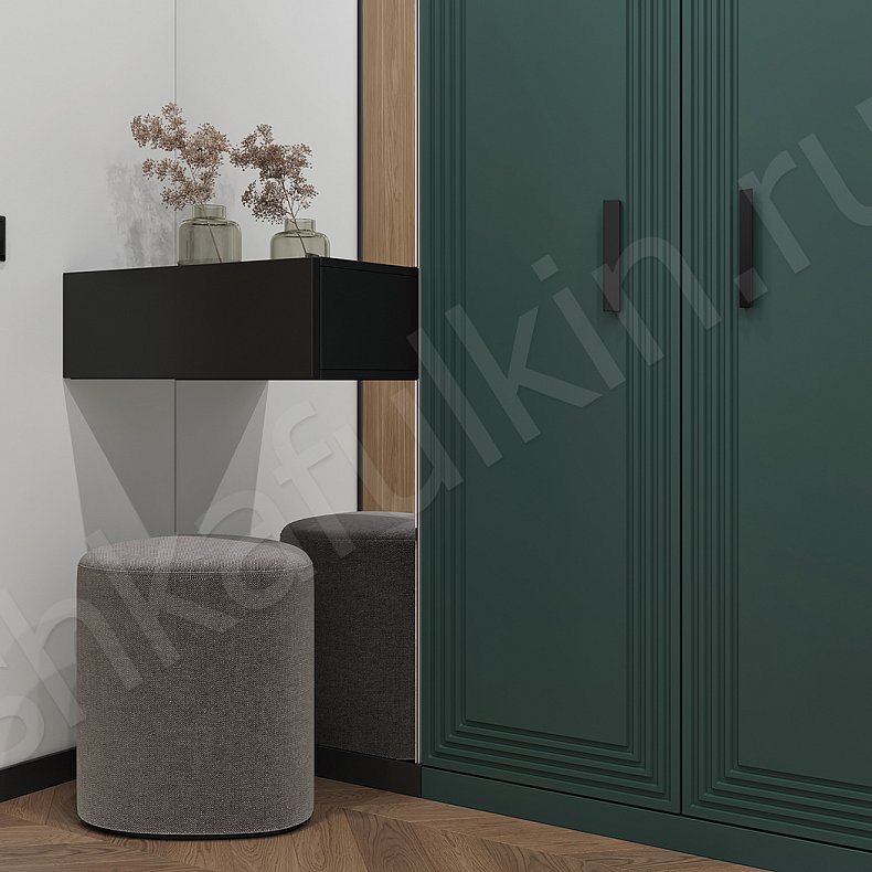 Прихожая Фортадо Зеленый Темные Современный 4х створчатые Прихожая Для вещей 2