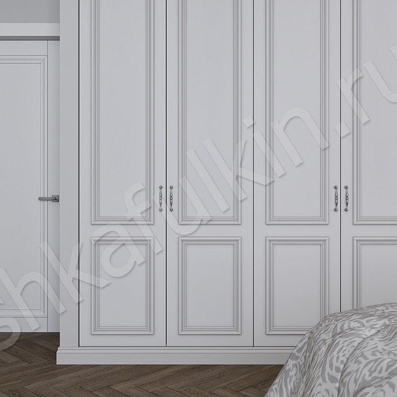 Изображение Шкаф Антуанетта Белый Светлые Классика 6и створчатые Спальня Для вещей 5