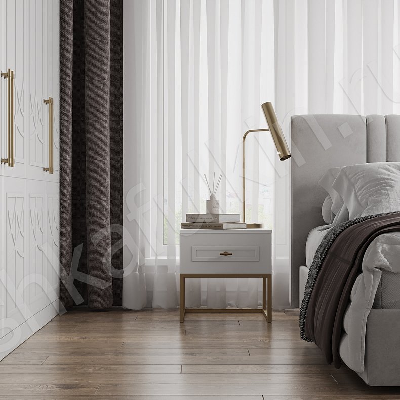 Изображение Гарнитур Стефани Белый Неоклассика 4х створчатые Спальня Для вещей Для белья 4