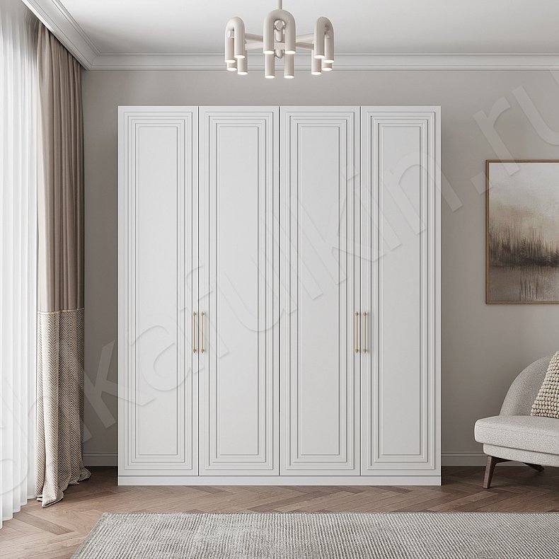 Шкаф Регби Светлые Модерн 4х створчатые Гостиная Для вещей 1