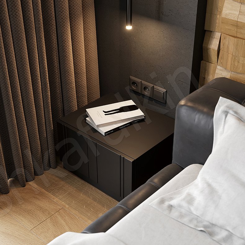 Гарнитур Тиммер Белый Черный Светлые Темные Хай-тек 4х створчатые Спальня Для вещей 9