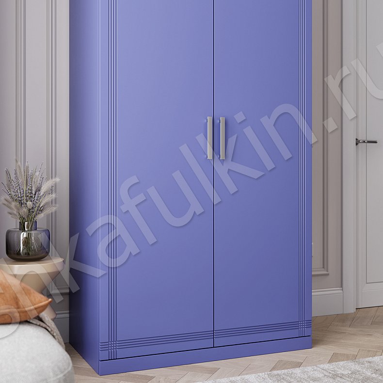 Корпусный шкаф Верипери Цветной Синий Светлые Современный 2х створчатые Гостиная Для вещей 7