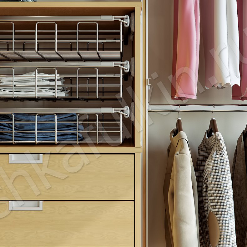 Гардеробная Милена Древесный Минимализм  Гардеробная  5