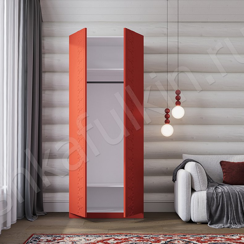 Шкаф Сияна Светлые Красный Цветной Этнический 2х створчатые Гостиная Для вещей Для белья 2
