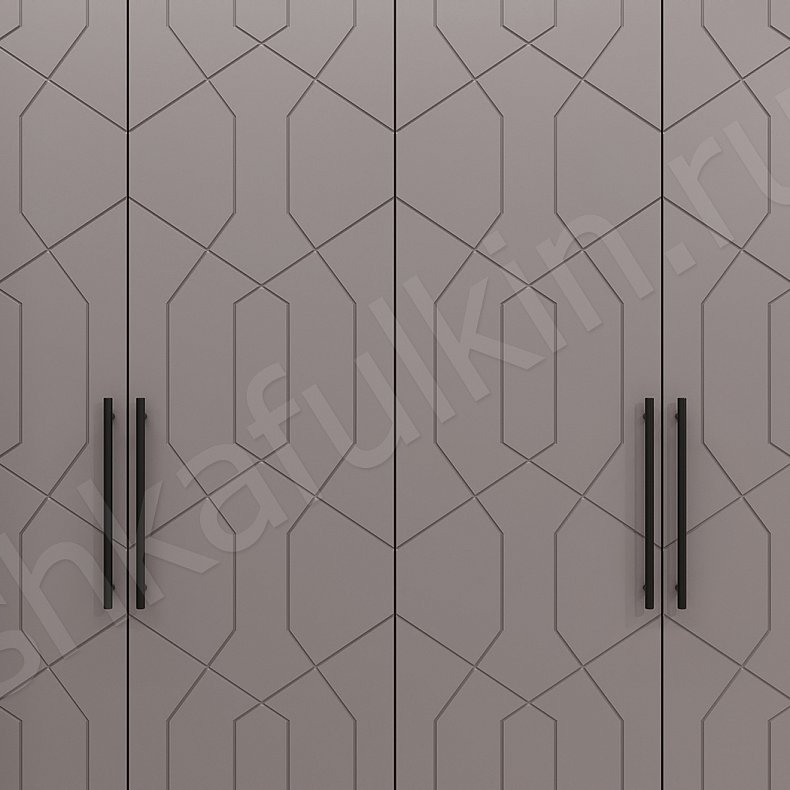 Изображение Прихожая Лайн Темные Серый Современный 4х створчатые Прихожая Для вещей 4