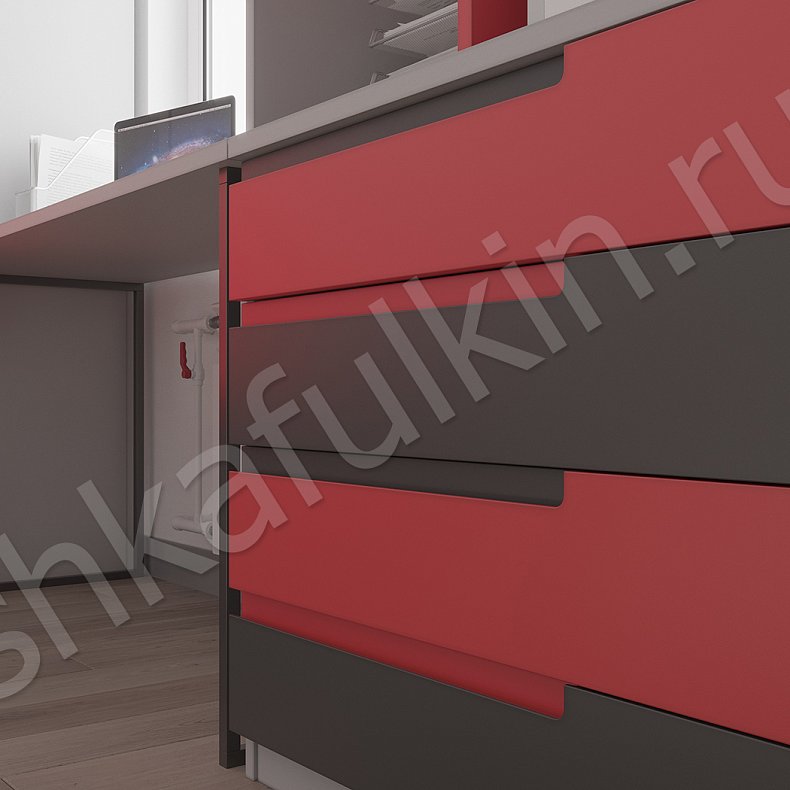 Изображение Детская Мантана Черный Цветной Красный Темные Минимализм Детская Для книг 4