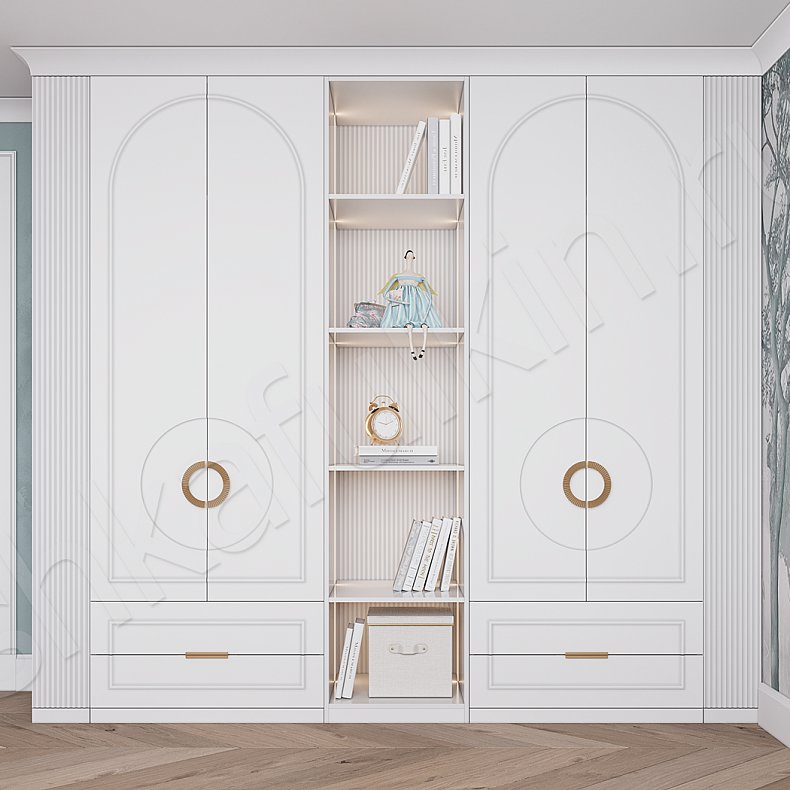 Детская Маура  Неоклассика 6и створчатые Детская Для книг Для вещей 3