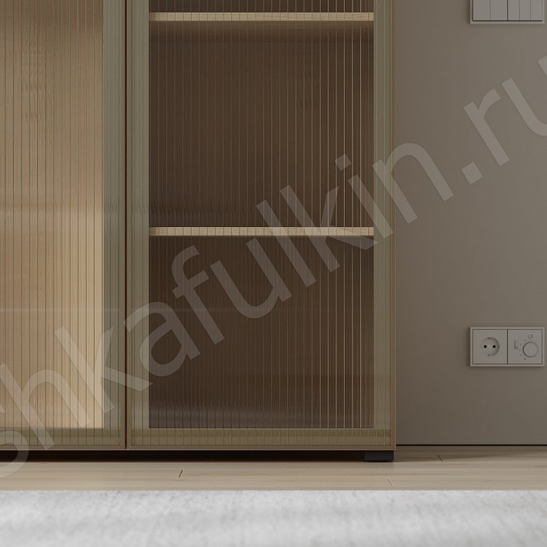 Шкаф Каспер Золото Древесный Современный 3х створчатые Гостиная Для вещей 2