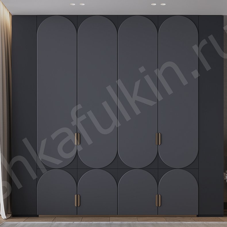 Изображение Шкаф Тимберри Темные Современный 6и створчатые Спальня Для вещей 1