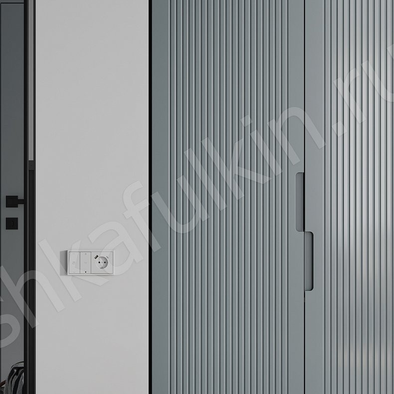 Прихожая Миокин Серый Светлые Минимализм 4х створчатые Прихожая Для вещей 2