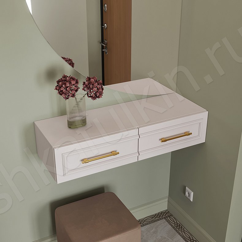 Прихожая Джорджия с консолью и комодом Коричневый Светлые Неоклассика 4х створчатые Прихожая Для вещей 2