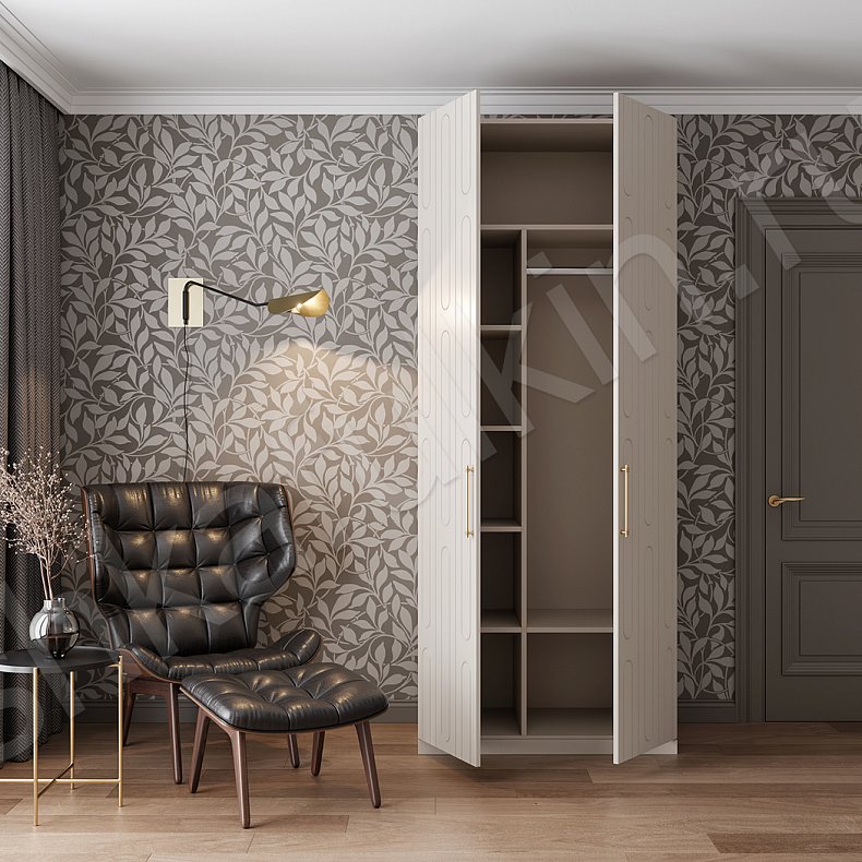 Изображение Шкаф 2 двери Шармель Светлые Белый Современный 2х створчатые Гостиная Для вещей 2