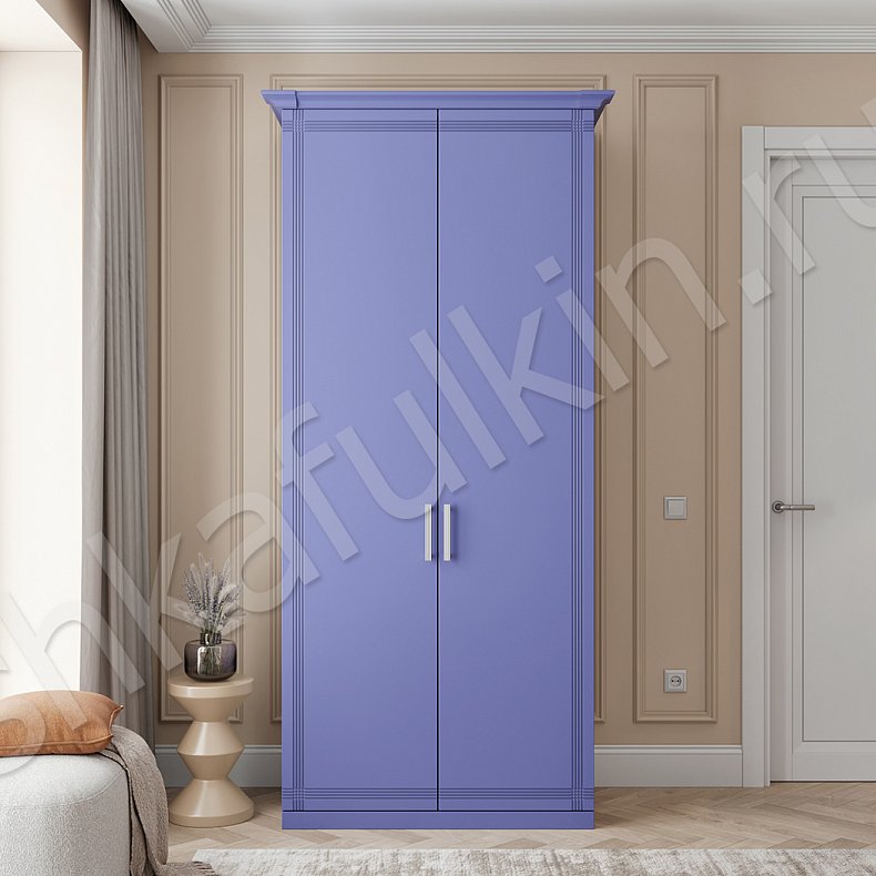 Корпусный шкаф Верипери Цветной Синий Светлые Современный 2х створчатые Гостиная Для вещей 4