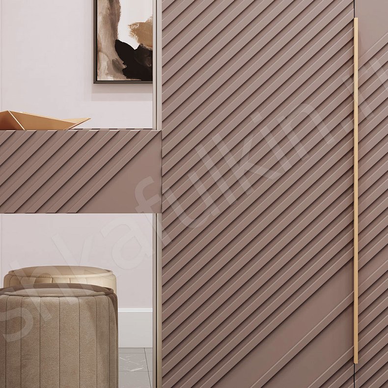 Прихожая Анита Коричневый Темные Модерн 3х створчатые Прихожая Для вещей 3