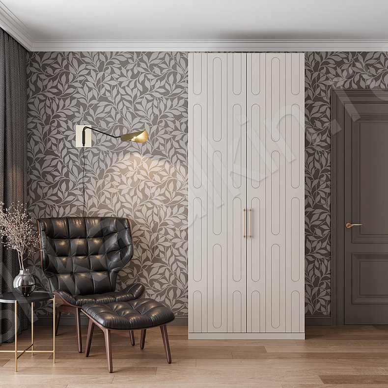 Изображение Шкаф 2 двери Шармель Светлые Белый Современный 2х створчатые Гостиная Для вещей 1