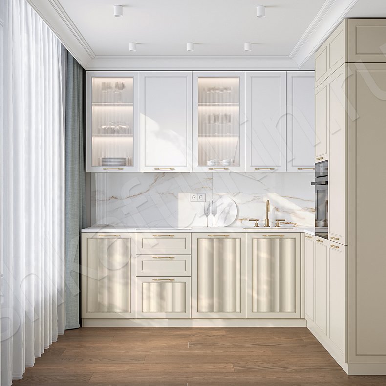 Кухня Ангурия Коричневый Цветной Красный Светлые Современный   Для посуды 2