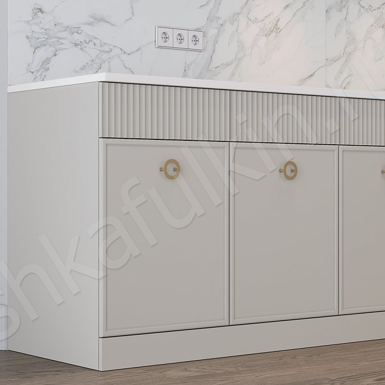 Кухня Тоскана Светлые Коричневый Неоклассика   Для посуды Для декора 6