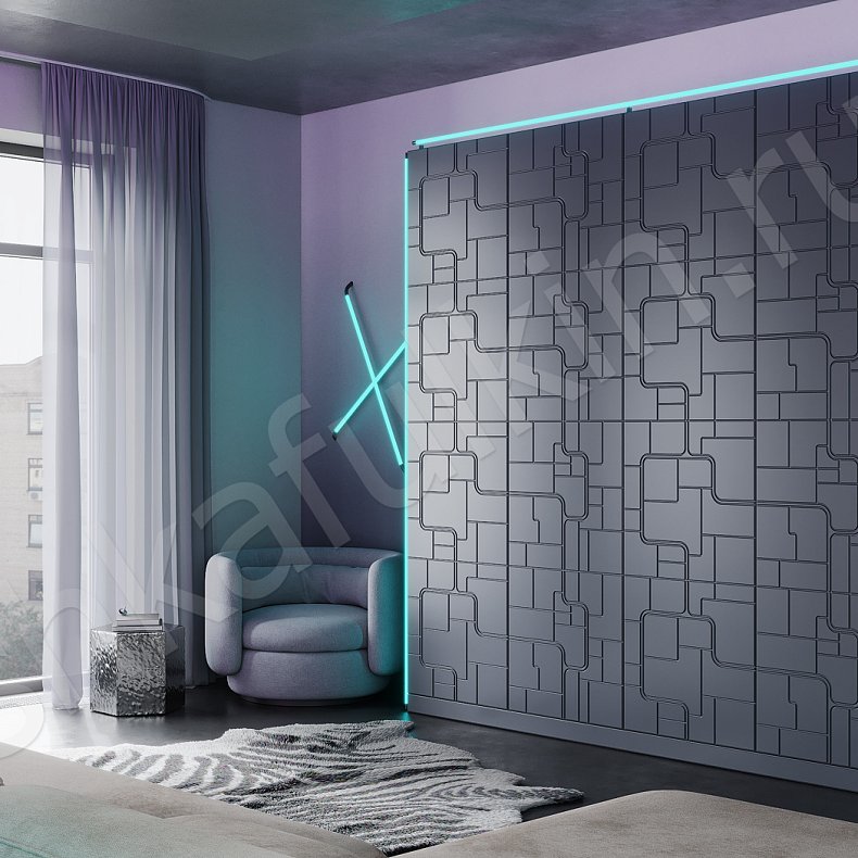 Шкаф Киберпанк Белый Серый Светлые Темные Современный 4х створчатые Спальня Для вещей