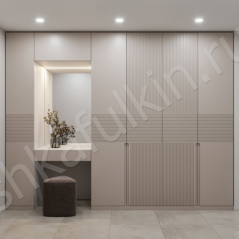 Прихожая Лонгер Коричневый Светлые Минимализм 5и створчатые Прихожая Для вещей 1