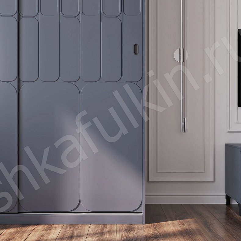 Корпусный шкаф-купе Битман Темные Современный 2х створчатые Гостиная Для вещей 4