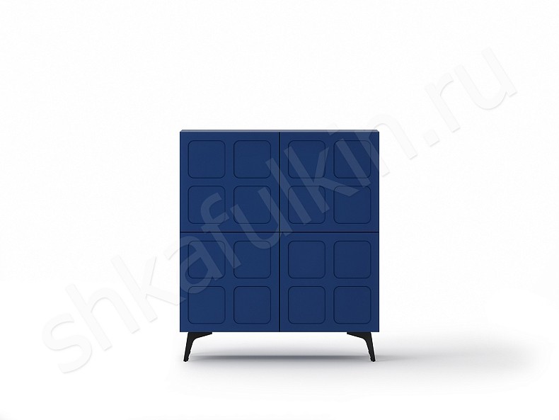 Тумба Оникс Синий Белый Черный Коричневый Серый Светлые Темные Современный 4х створчатые Гостиная Для декора Для вещей