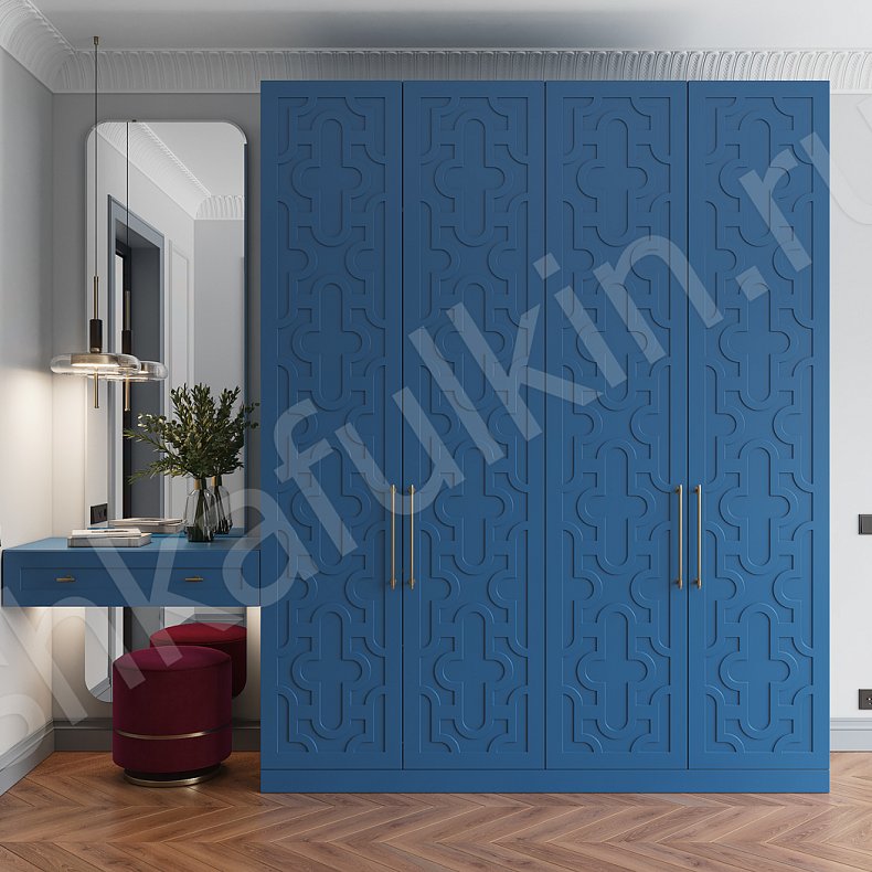 Изображение Прихожая Барби Цветной Коричневый Синий Светлые Современный 4х створчатые Прихожая Для вещей 1