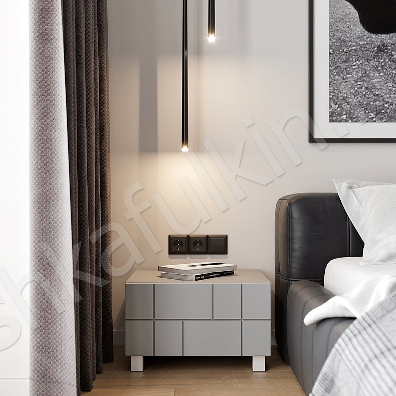 Шкаф Честер Древесный Светлые Серый Модерн 4х створчатые Спальня Для декора Для вещей 6