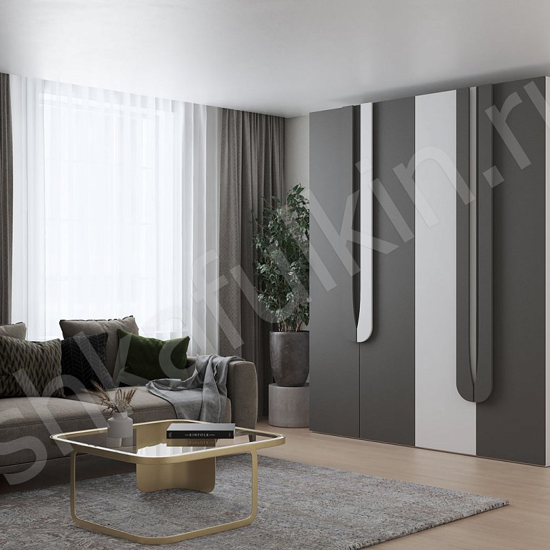 Шкаф Тигго Темные Светлые Коричневый Черный Скандинавский 4х створчатые Гостиная Для вещей Для белья 4