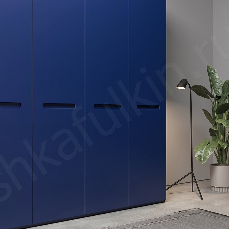 Распашной шкаф Матео Белый Цветной Синий Светлые Минимализм 5и створчатые Гостиная Для вещей 7