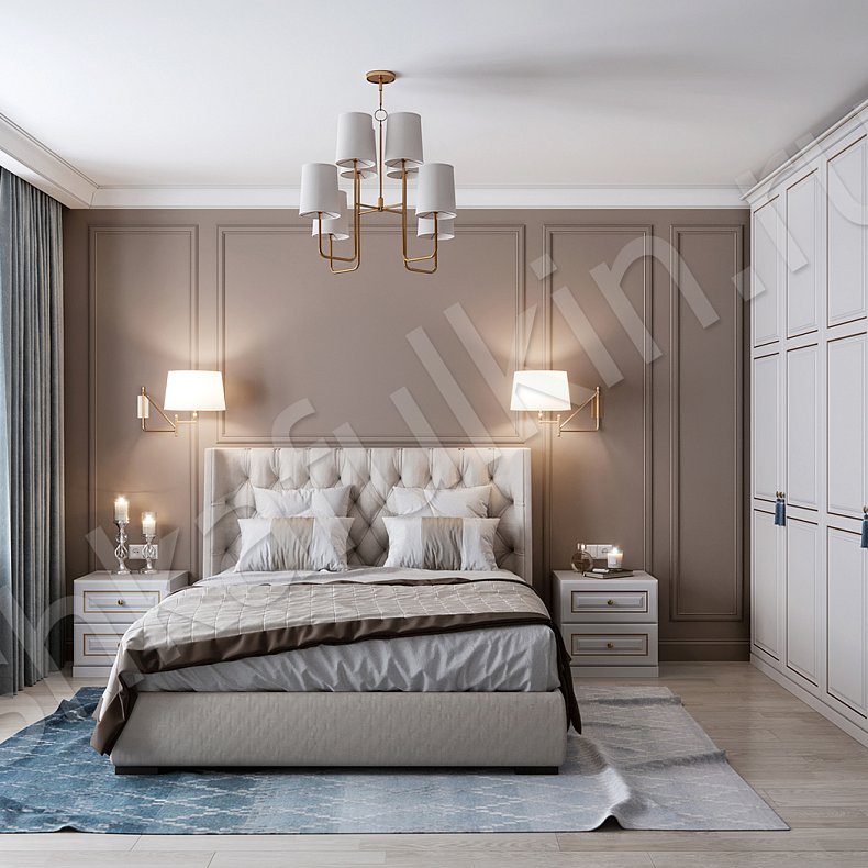 Изображение Гарнитур Примадонна Золото Белый Классика 4х створчатые Спальня Для вещей 2