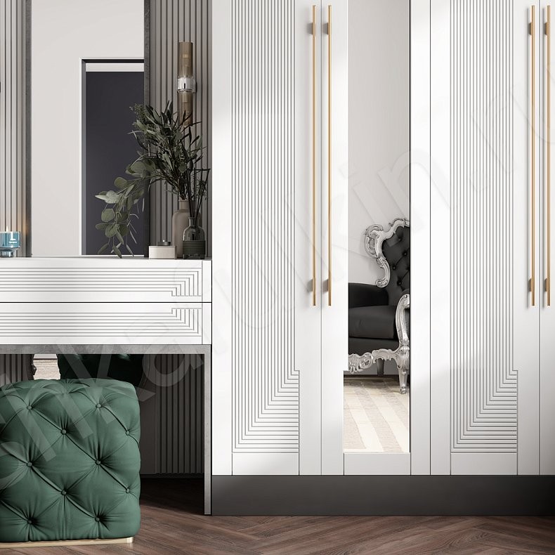 Шкаф Бергамо  Модерн 4х створчатые Спальня Для вещей 4