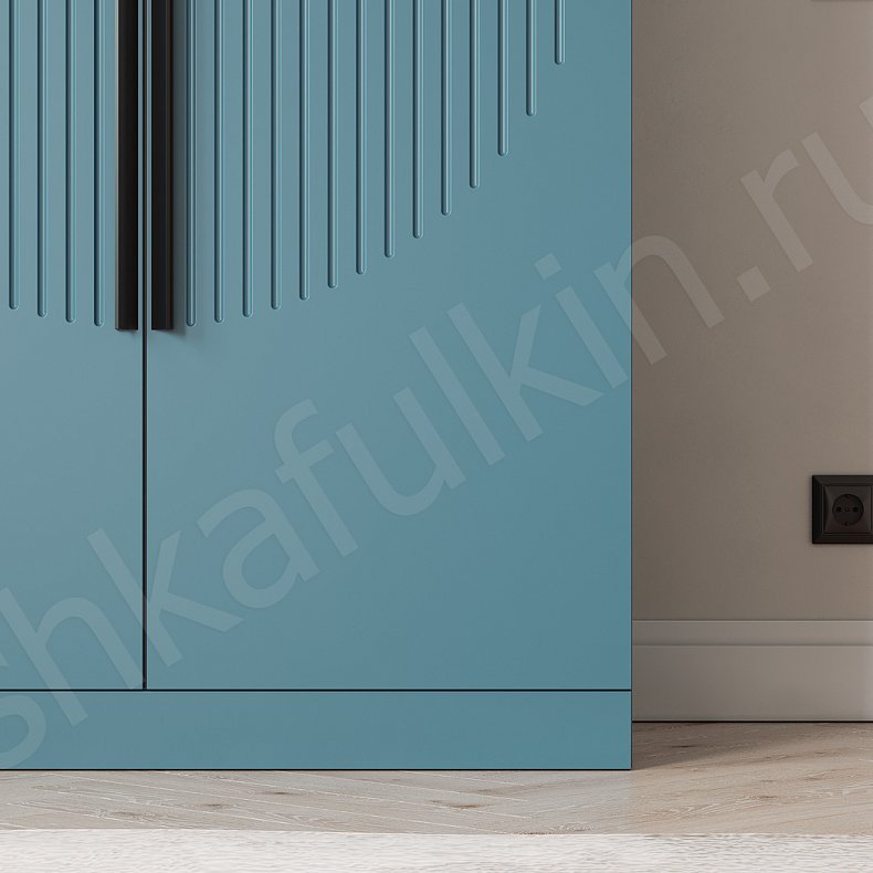 Шкаф Альпина Цветной Синий Темные Зеленый Современный 4х створчатые Спальня Для вещей 3