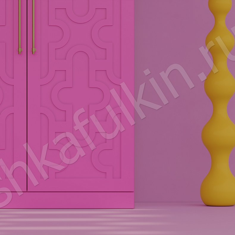 Изображение Шкаф Барби Розовый Современный 4х створчатые Детская Для вещей 4