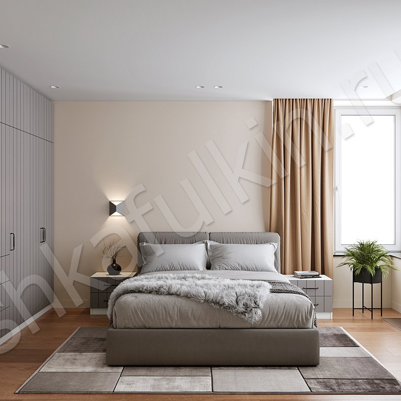 Изображение Гарнитур Кайрос Цветной Серый Синий Светлые Современный 5и створчатые Спальня Для вещей 4