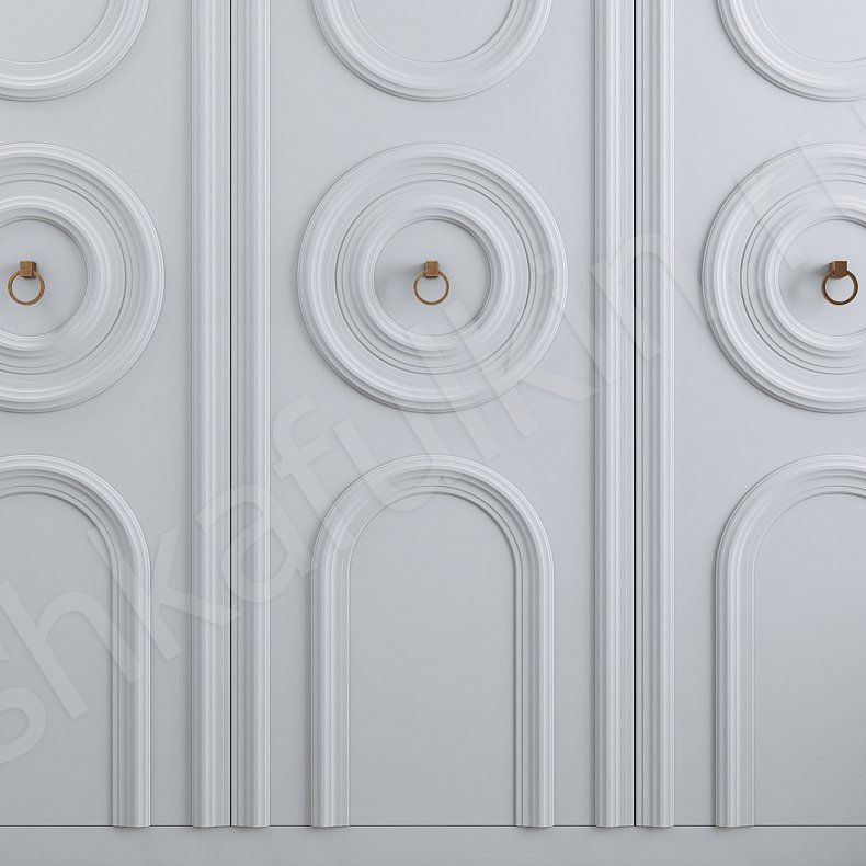 Прихожая Сальса Белый Светлые Неоклассика 3х створчатые Прихожая Для вещей 4