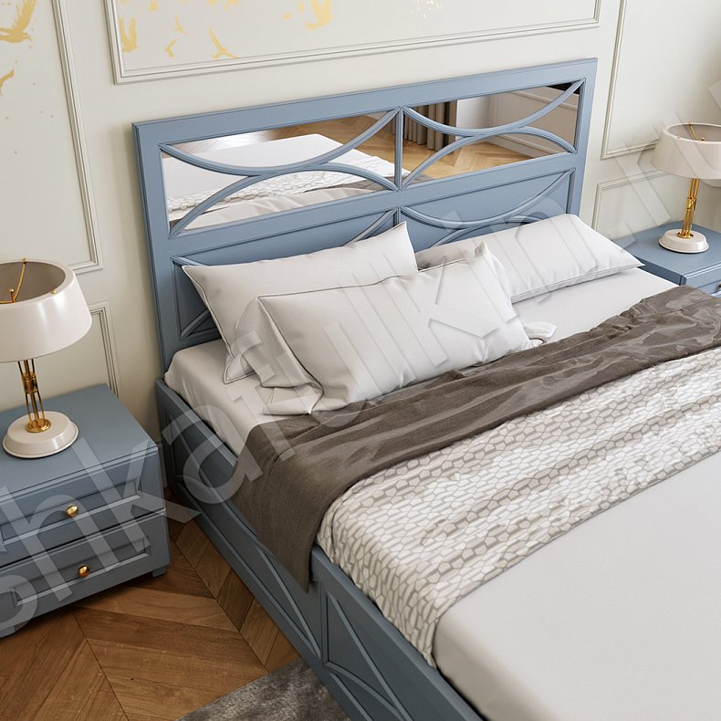 Гарнитур Люсия Черный Светлые Синий Цветной Белый Неоклассика 6и створчатые Спальня Для вещей 16