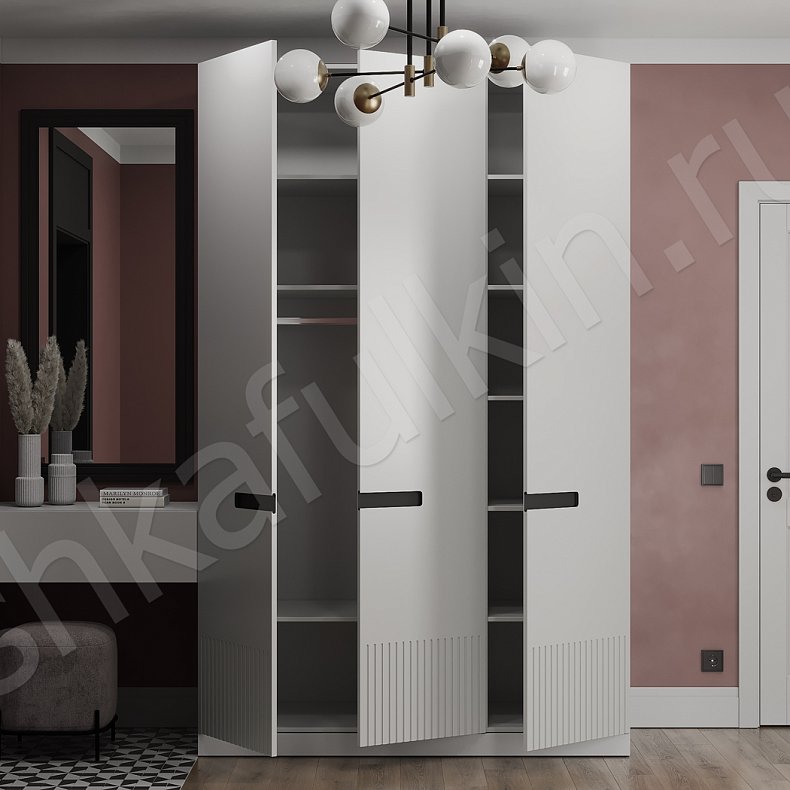 Изображение Прихожая Эллинг Белый Светлые Минимализм 3х створчатые Прихожая Для вещей 1