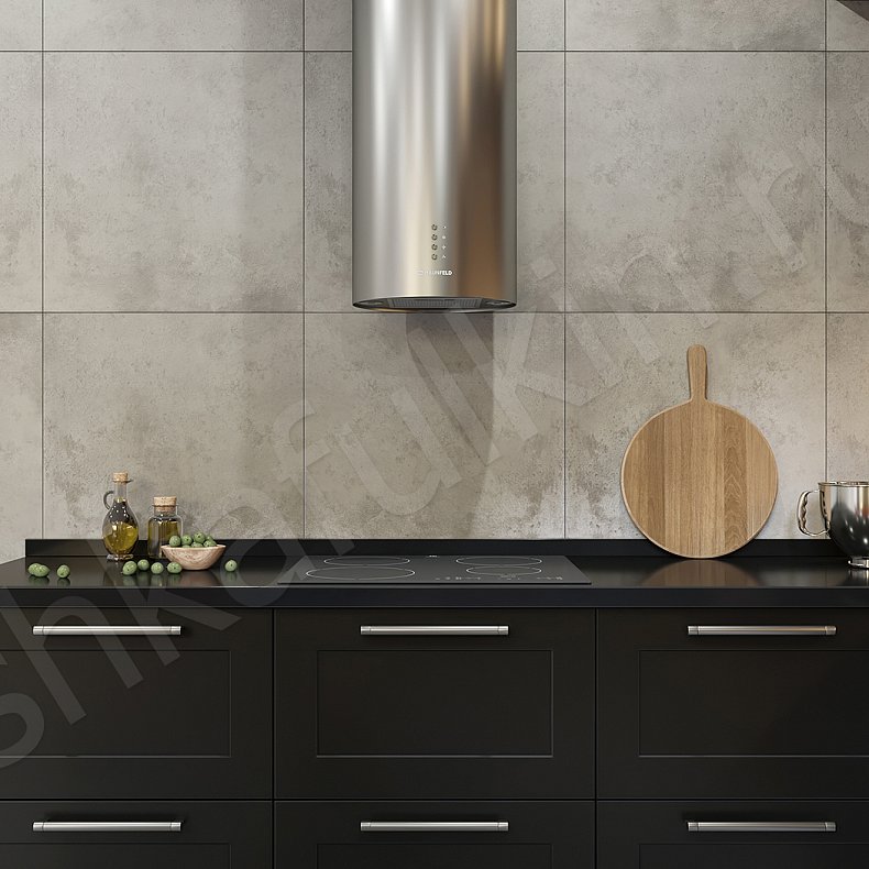 Изображение Кухня Верона Древесный Черный Цветной Темные Современный Для декора Для посуды 3