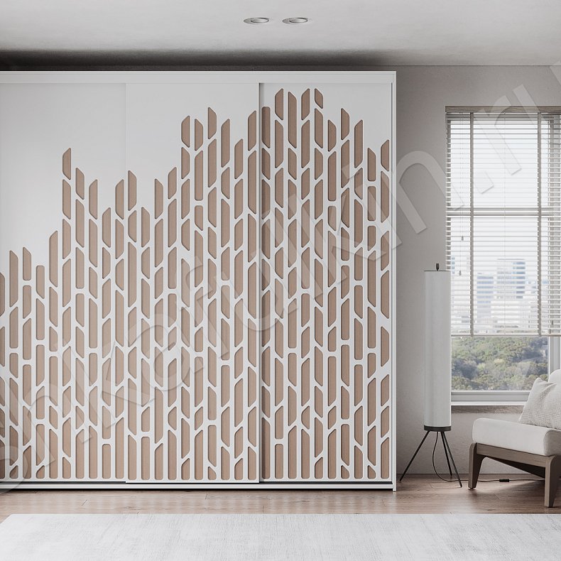 Изображение Шкаф-купе Тесоро Белый Современный 3х створчатые Гостиная Для вещей 1