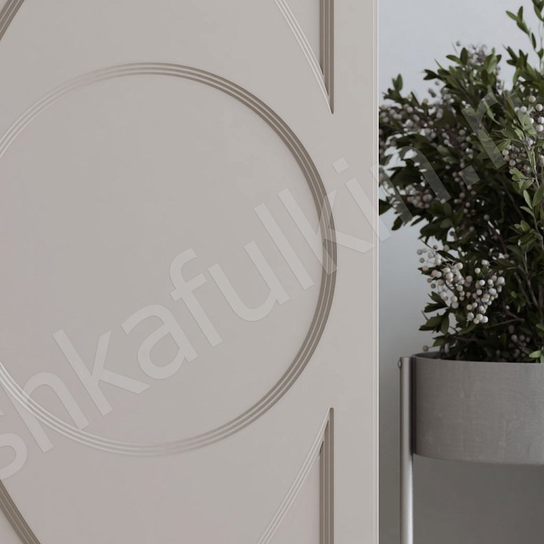 Изображение Шкаф Ализе Коричневый Светлые Неоклассика 3х створчатые Гостиная Для вещей 4