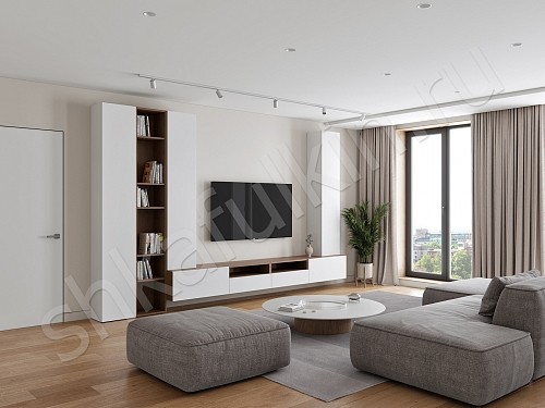 Изображение цвета Стенка Вуди  Скандинавский   Под ТВ