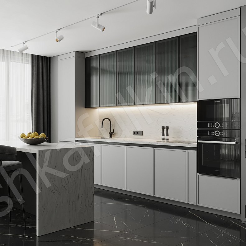 Кухня Мору Светлые Белый Современный   Для посуды