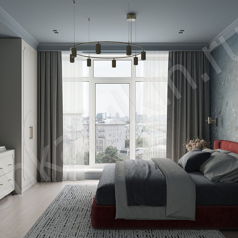 Изображение Гарнитур Марлен Светлые Неоклассика 2х створчатые Спальня Для вещей 3