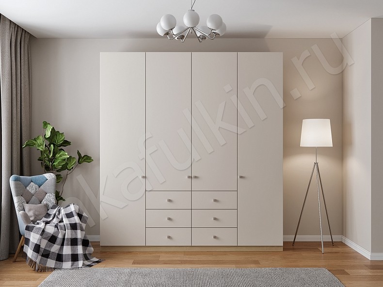 Корпусный шкаф Джерри Белый Прованс 4х створчатые Спальня 