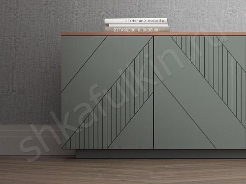 Изображение цвета Тумба Хадсон Древесный Белый Черный Серый Синий Светлые Зеленый Современный 5и створчатые Гостиная Для книг Для декора Под ТВ