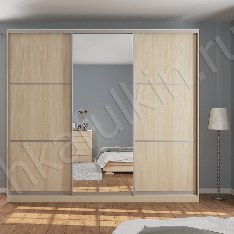 Шкаф-купе Скандинавия Светлые Древесный Скандинавский 3х створчатые Спальня Для вещей 1
